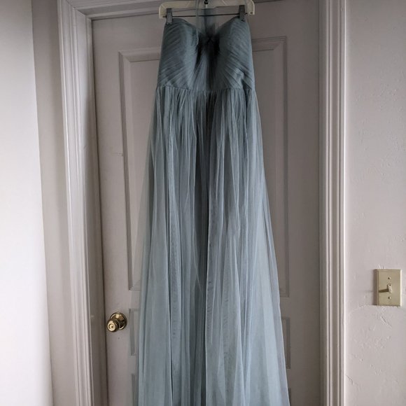 Jenny Yoo Annabelle Convertable Dress in Seaglass, Size 12 - Picture 3 of 5